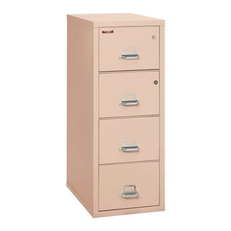 Fire King Fireking Fireproof 4 Drawer Vertical Safe-In-File Legal 20-13/16"Wx31-9/16"Dx52-3/4"H Champagne 4-2131-CCHSF